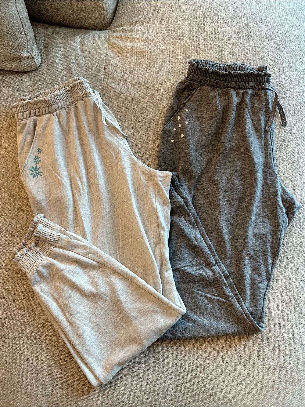 Lauren Conrad Light Gray & Dark Gray Sweatpants Set